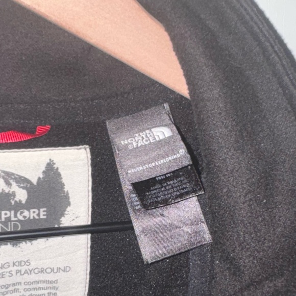 The North Face 1/4 Button Up Pullover Jacket Black Polyester Women Size Medium - Picture 10 of 12